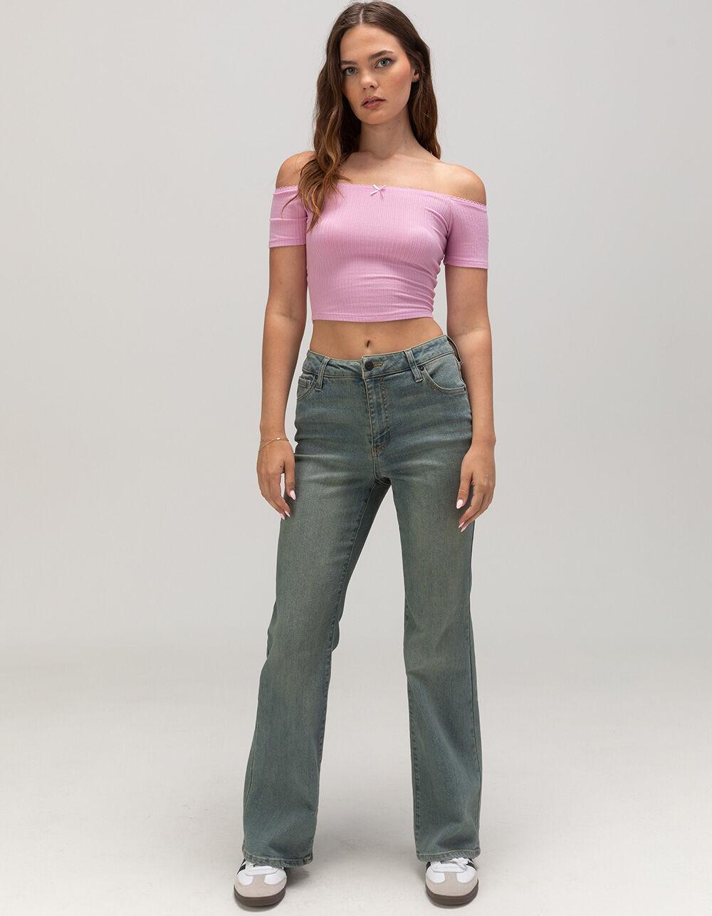 RSQ Womens High Rise Flare Jeans Product Image