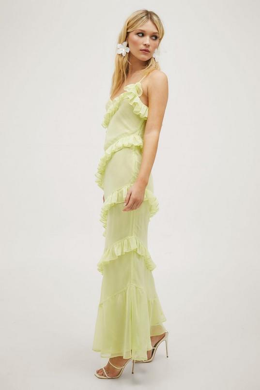 Ruffle Tiered Chiffon Maxi Dress product image