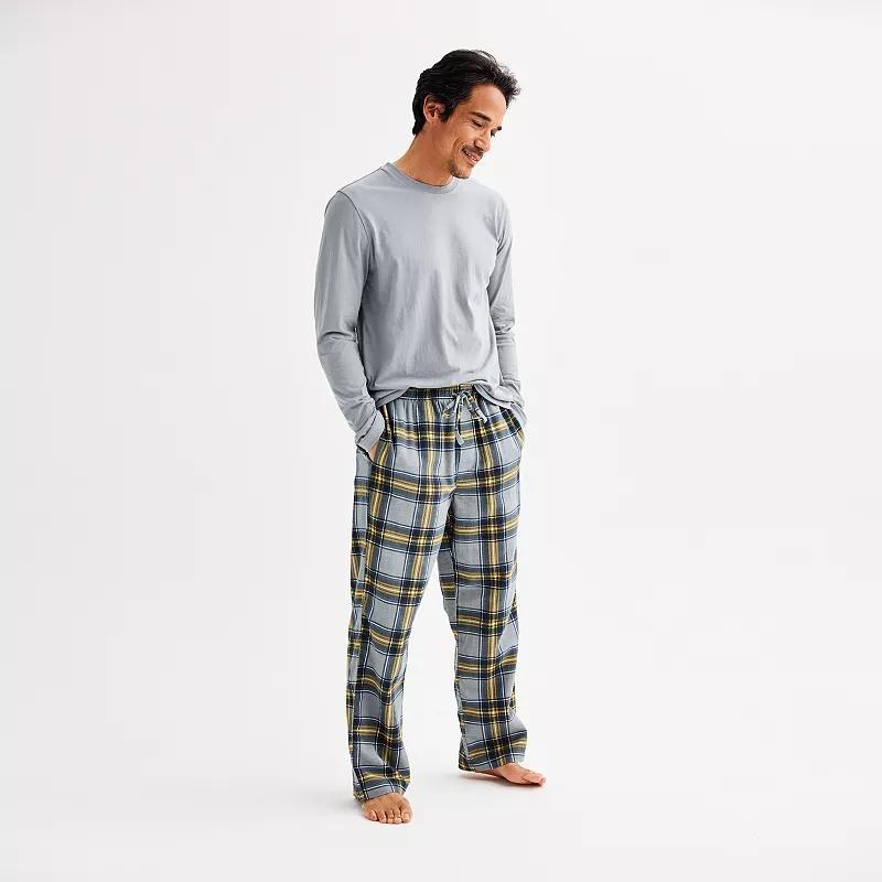 Mens Sonoma Goods For Life Long Sleeve Shirt & Flannel Pants Pajama Set Product Image