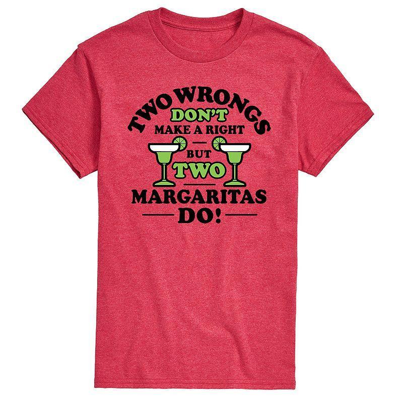 Mens Two Wrongs Right Margaritas Graphic Tee Product Image