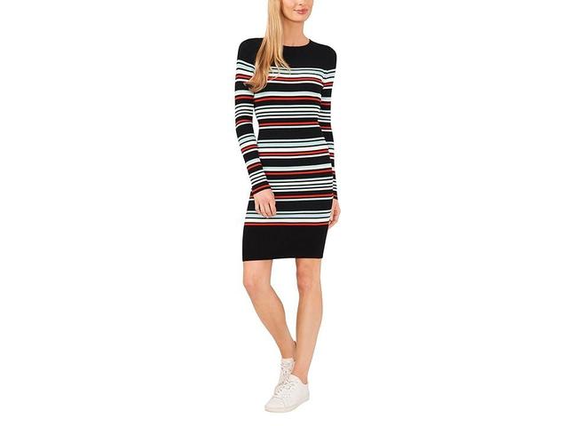 CeCe Long Sleeve Ribbed Knit Dress Product Image