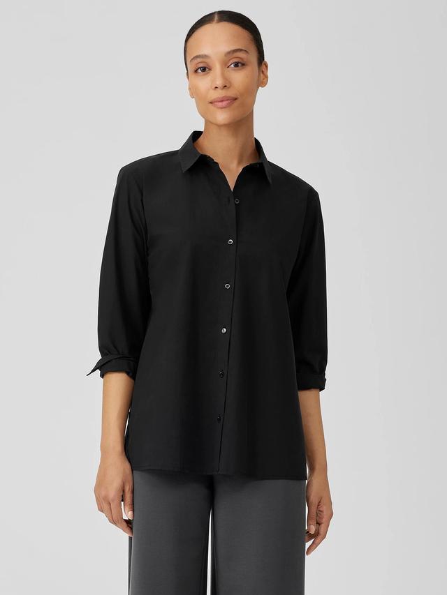 EILEEN FISHER Washed Organic Cotton Poplin Shirtfemale Product Image