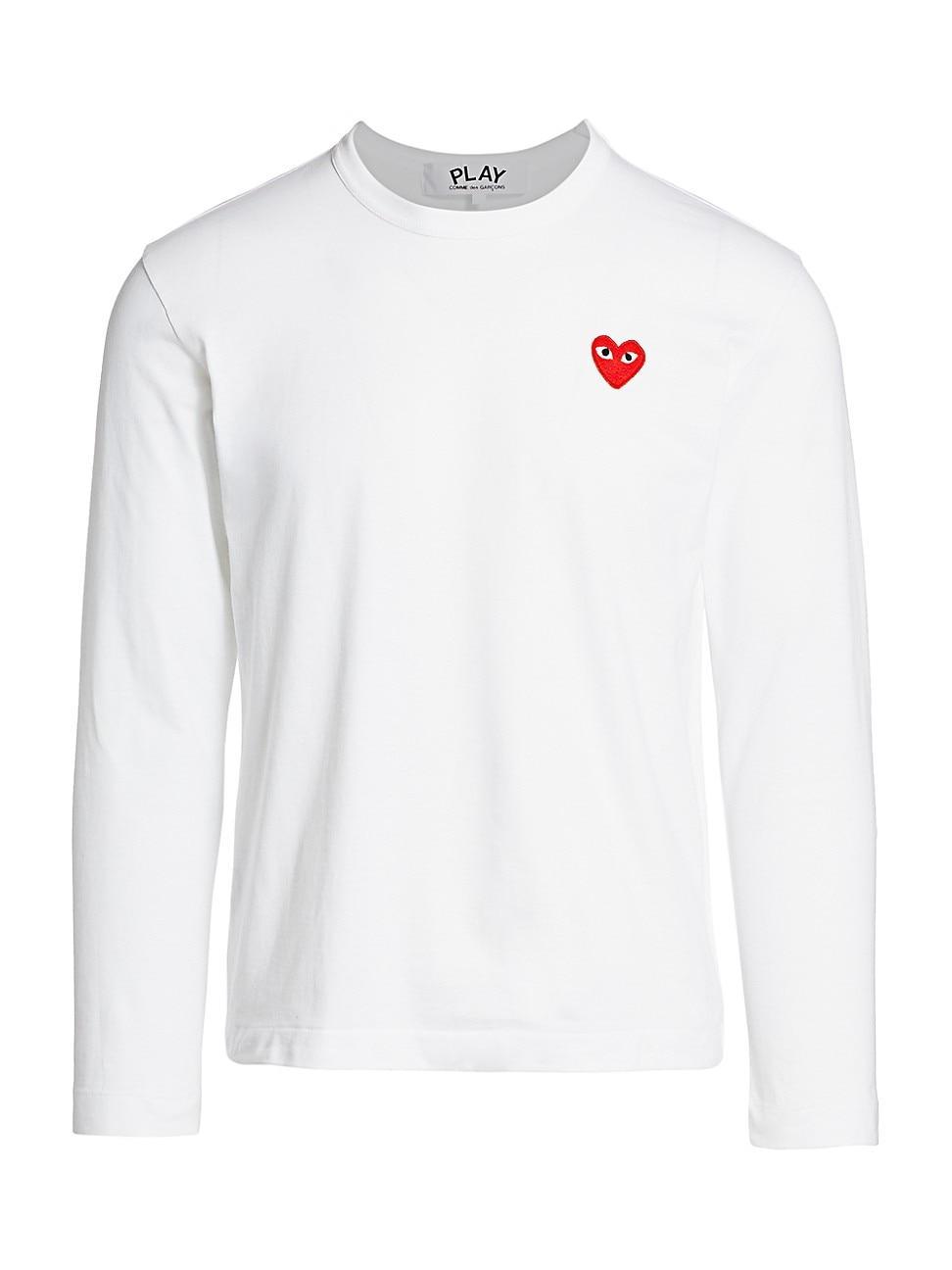 Mens Red Heart Long-Sleeve Tee Product Image