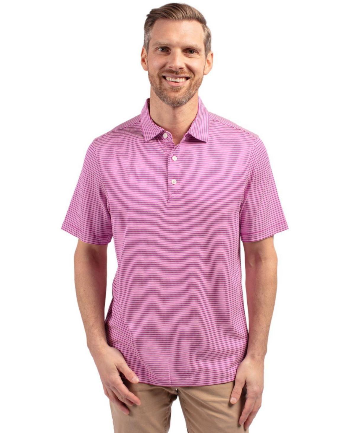 CutterBuck Mens Cutter & Buck Forge Eco Double Stripe Stretch Recycled Polo Shirt - Fresh mint Product Image