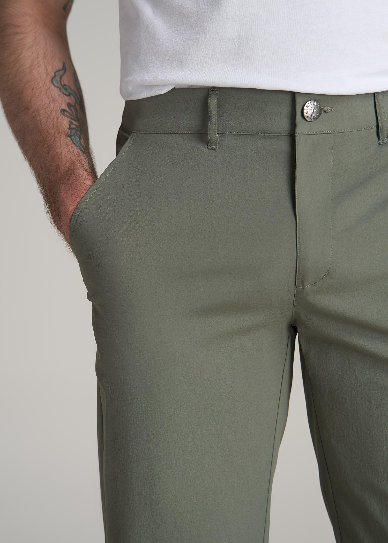 TAPERED FIT Traveler Chino Pants for Tall Men in Wreath Green Male Product Image