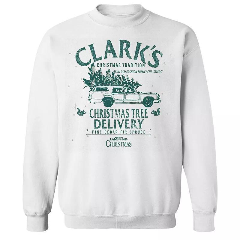 Mens Clarks Christmas Tree Delivery National Lampoons Christmas Vacation Graphic Fleece Crew Sweatshirt Product Image