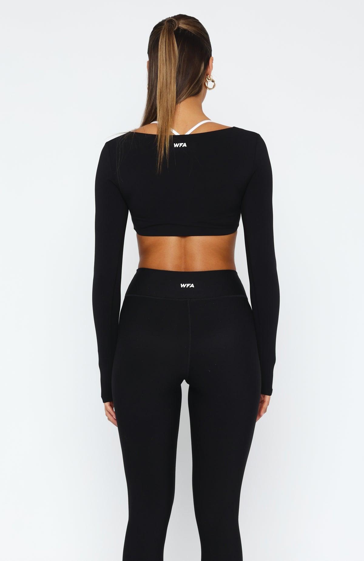 Thriving Long Sleeve Crop Black Product Image