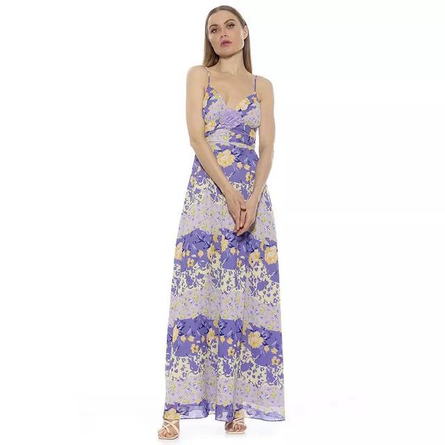 Womens ALEXIA ADMOR Layla Spaghetti Strap Floral Maxi Dress Product Image