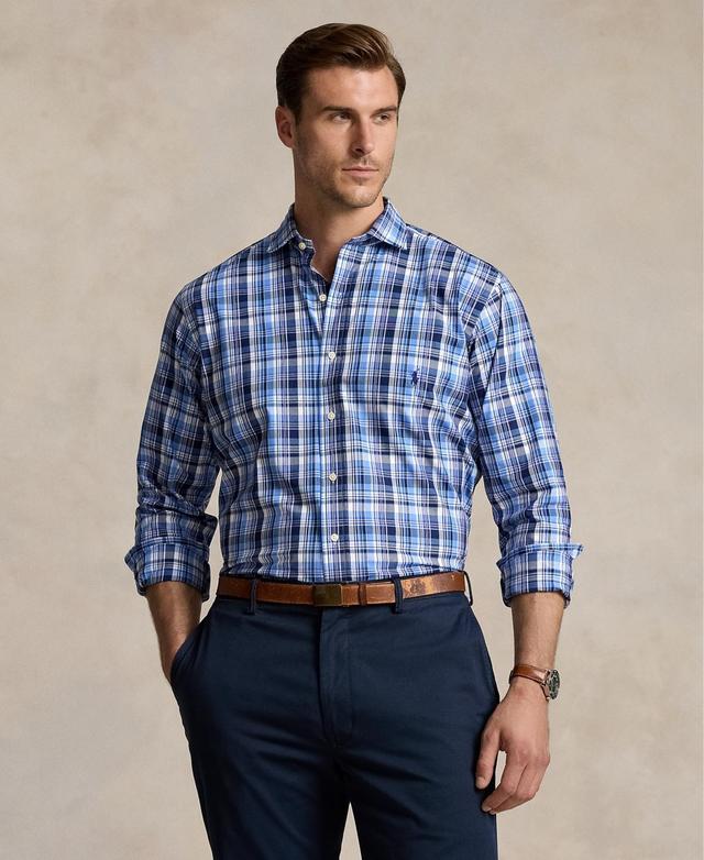 Polo Ralph Lauren Mens Big & Tall Plaid Stretch Poplin Shirt Product Image