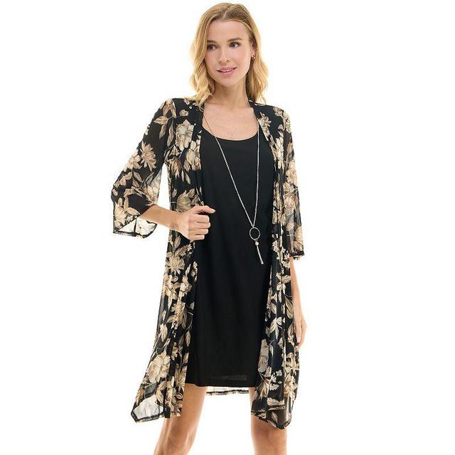 Womens Sara Michelle Jacket Dress with Necklace Product Image