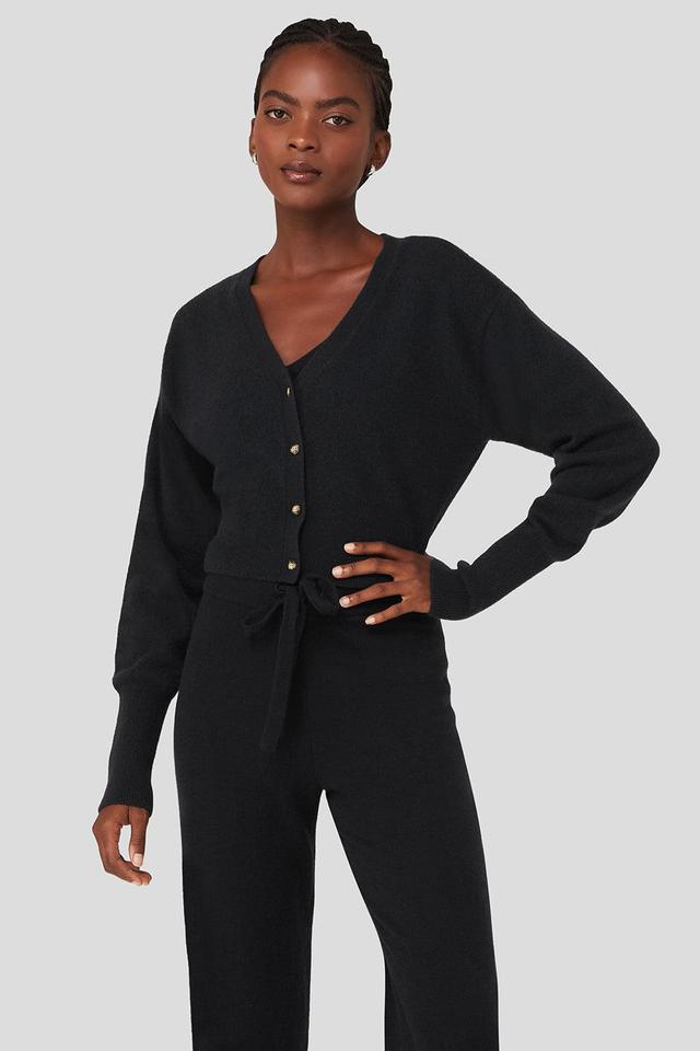 Cashmere Jet Set Cardigan - Black Female Product Image