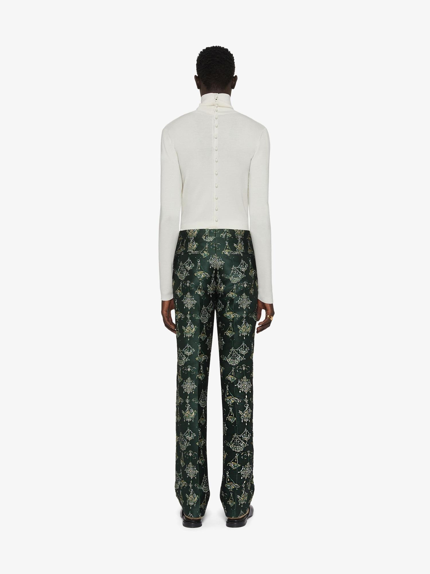 Slim fit tailored pants in chandelier jacquard Product Image