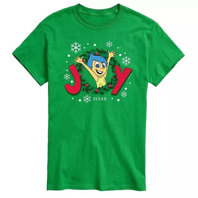 Disney / Pixars Inside Out 2 Big & Tall Joy Wreath Graphic Tee, Mens Product Image