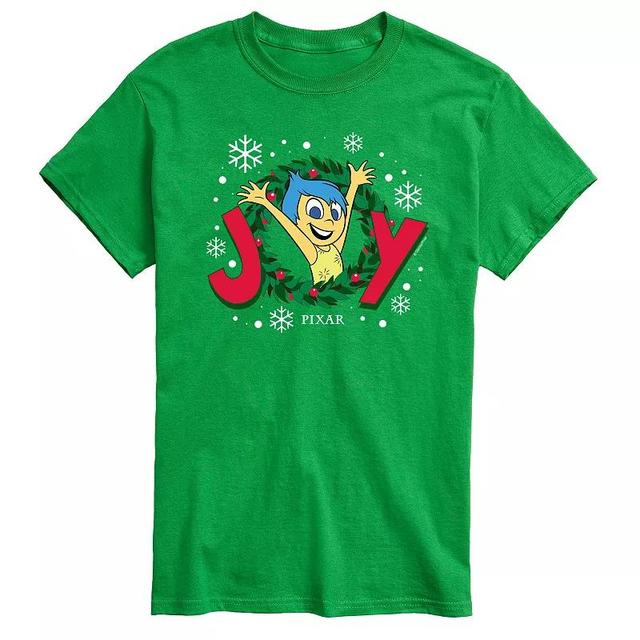 Disney / Pixars Inside Out 2 Big & Tall Joy Wreath Graphic Tee, Mens Product Image