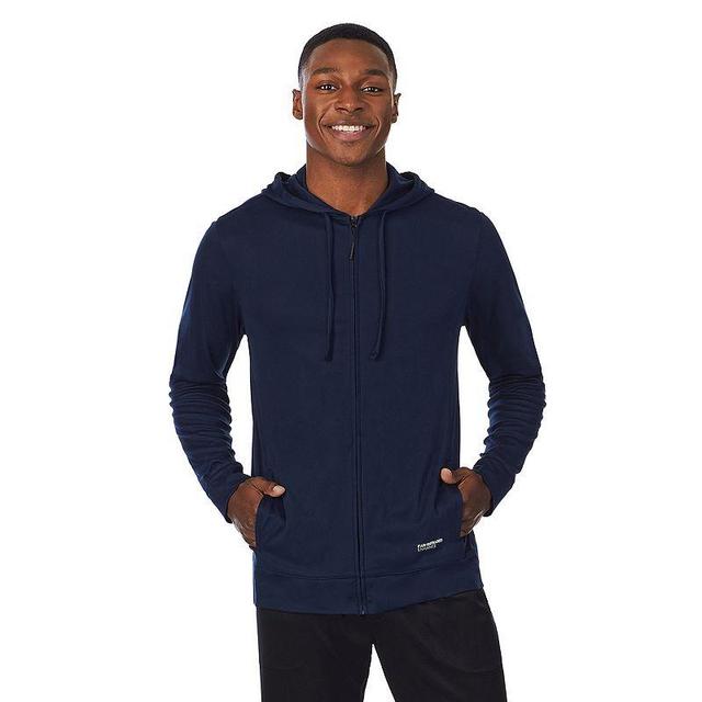 Big & Tall Cuddl Duds Far-Infrared Enhance Pajama Zip Hoodie, Mens Blue Product Image