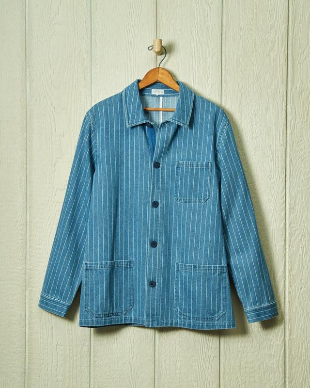 French Workman’s Jacket in Denim Pinstripe Product Image