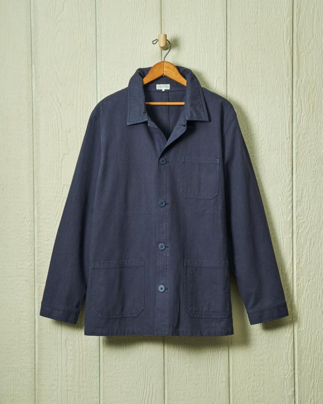 French Workman’s Jacket in Navy Herringbone Product Image