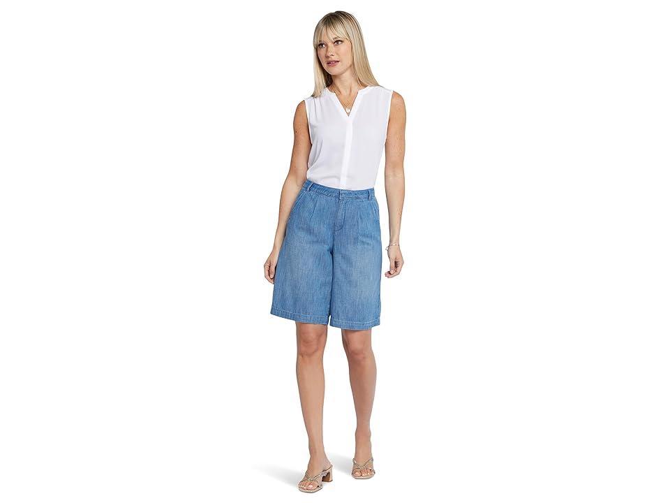 NYDJ Womens Relaxed Bermuda Shorts in Corfu, Regular, Size: 16 | Denim Product Image