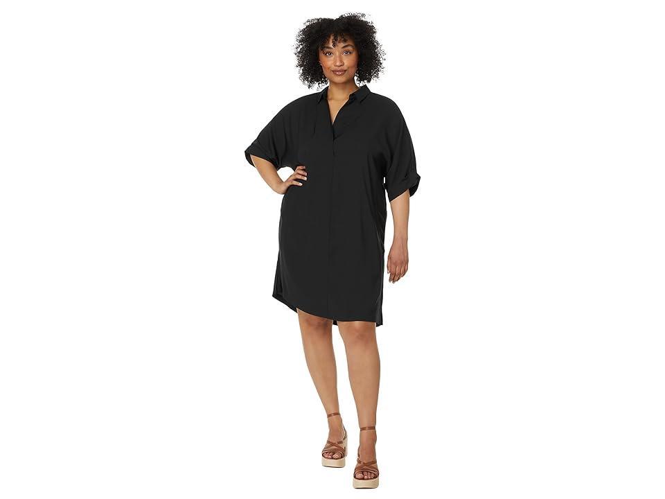 NIC+ZOE Plus Size Polished Devon Dress Onyx) Women's Dress Product Image