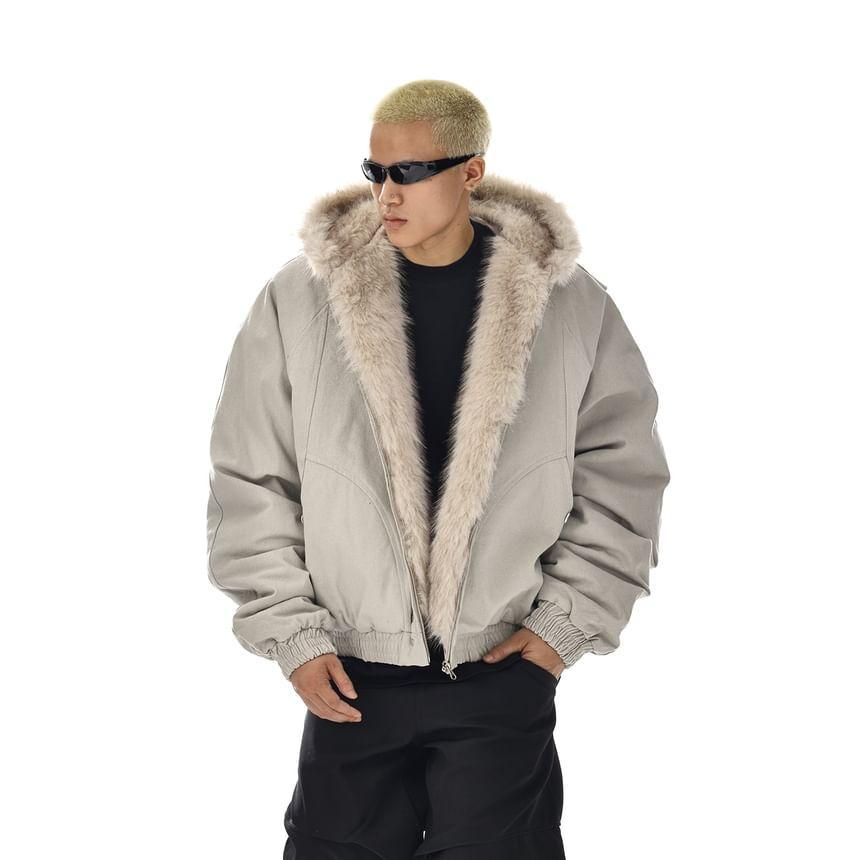 Panel Hood Fleece-Lined Zip Jacket product image