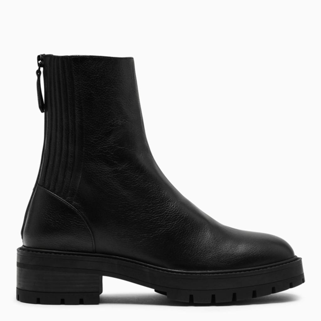 40mm Saint Honore Leather Combat Boots In Black Product Image