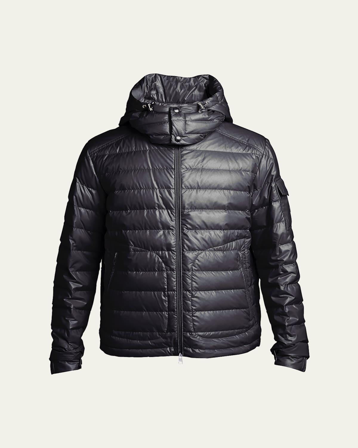 Mens Lauros Quilted Hooded Down Jacket Product Image