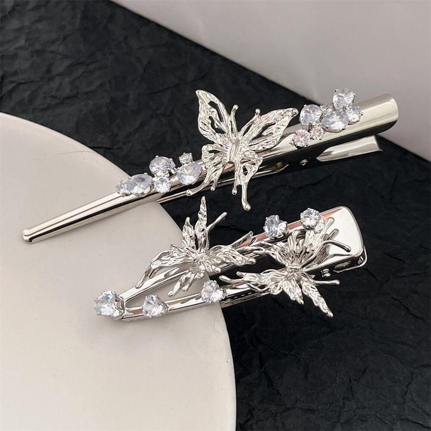 Butterfly Rhinestone Alloy Hair Clip (Various Designs) Product Image