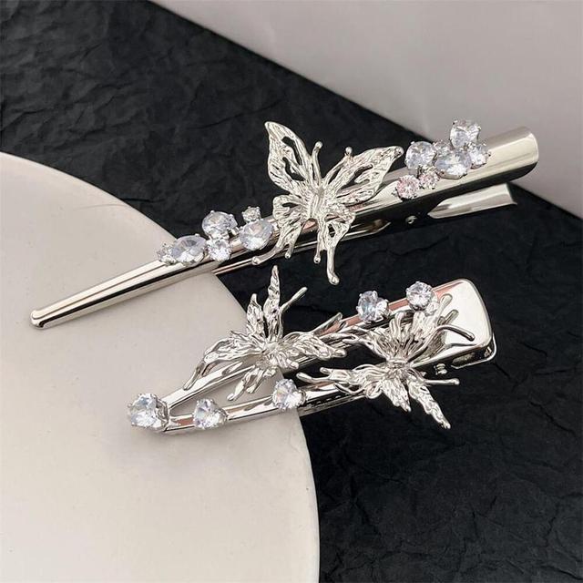 Butterfly Rhinestone Alloy Hair Clip (Various Designs) Product Image