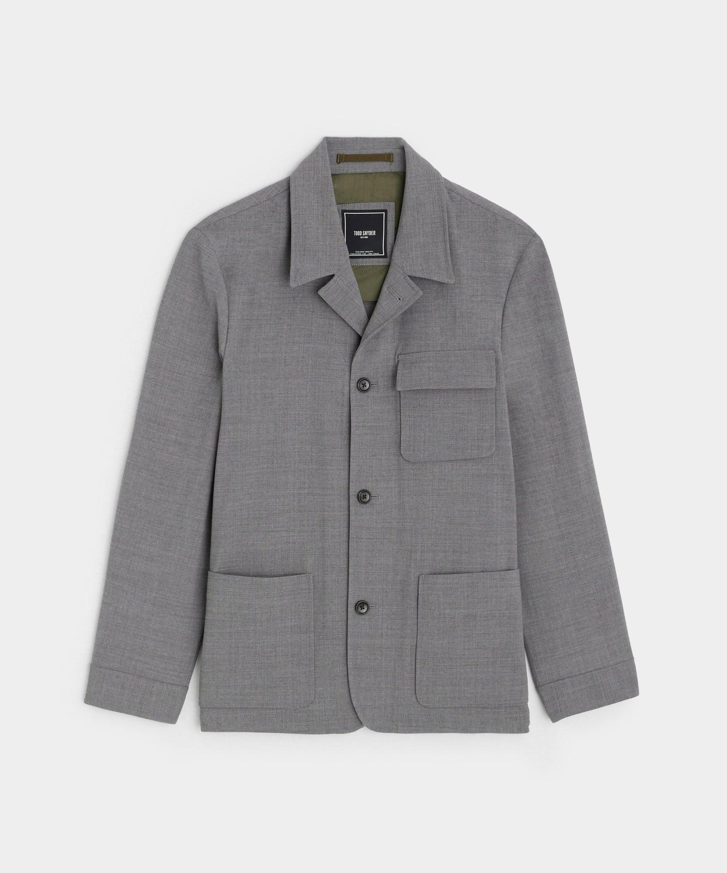 Italian Wool Belmont Jacket in Grey Product Image