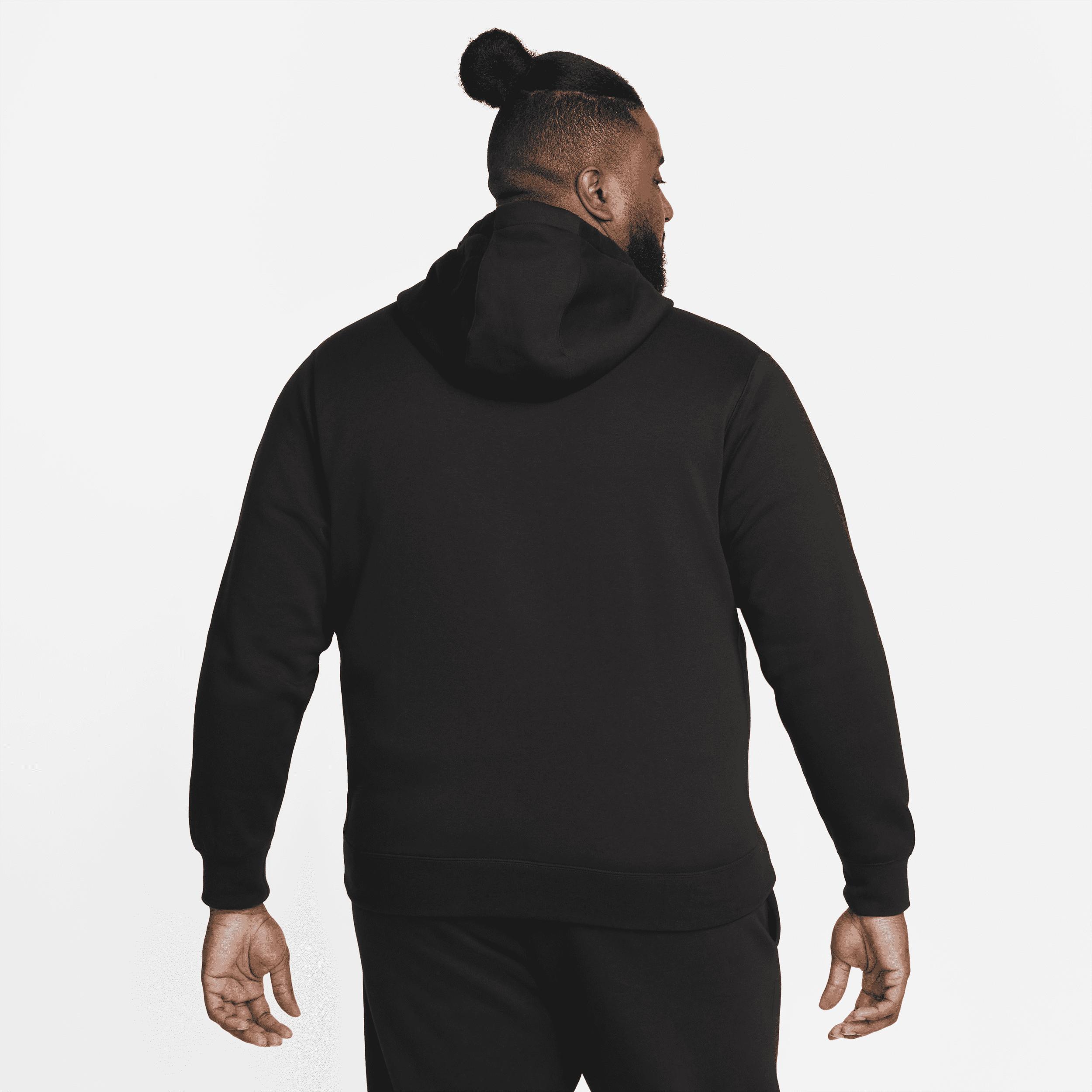 Nike Mens Nike Club Full-Zip Hoodie - Mens White/Dark Grey Heather Product Image