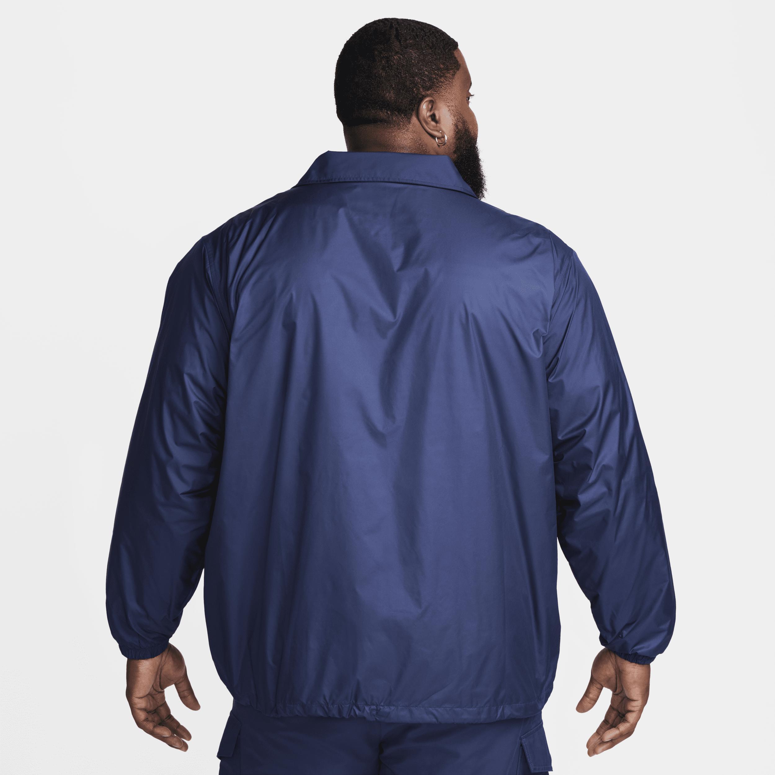 Big & Tall Nike Club Coaches Jacket, Mens Black Navy Product Image