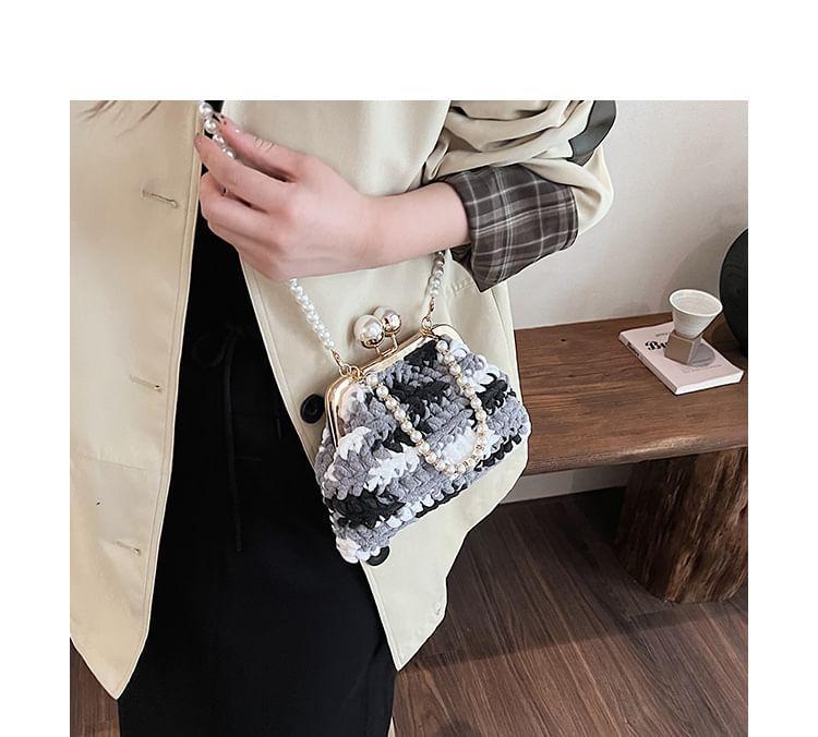 Patterned Faux Pearl Crossbody Bag Product Image