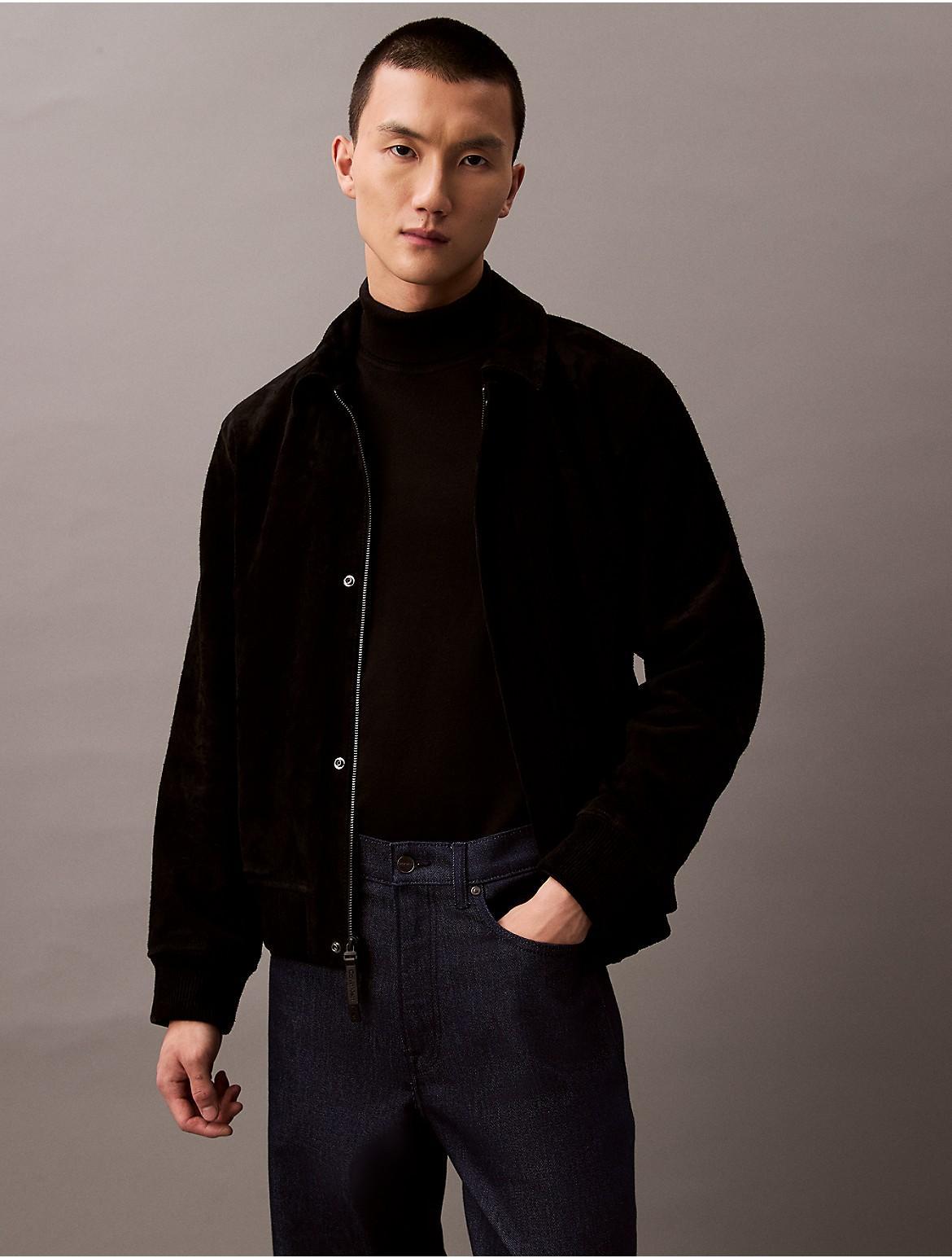 Calvin Klein Mens Suede Bomber Jacket - Black - M product image