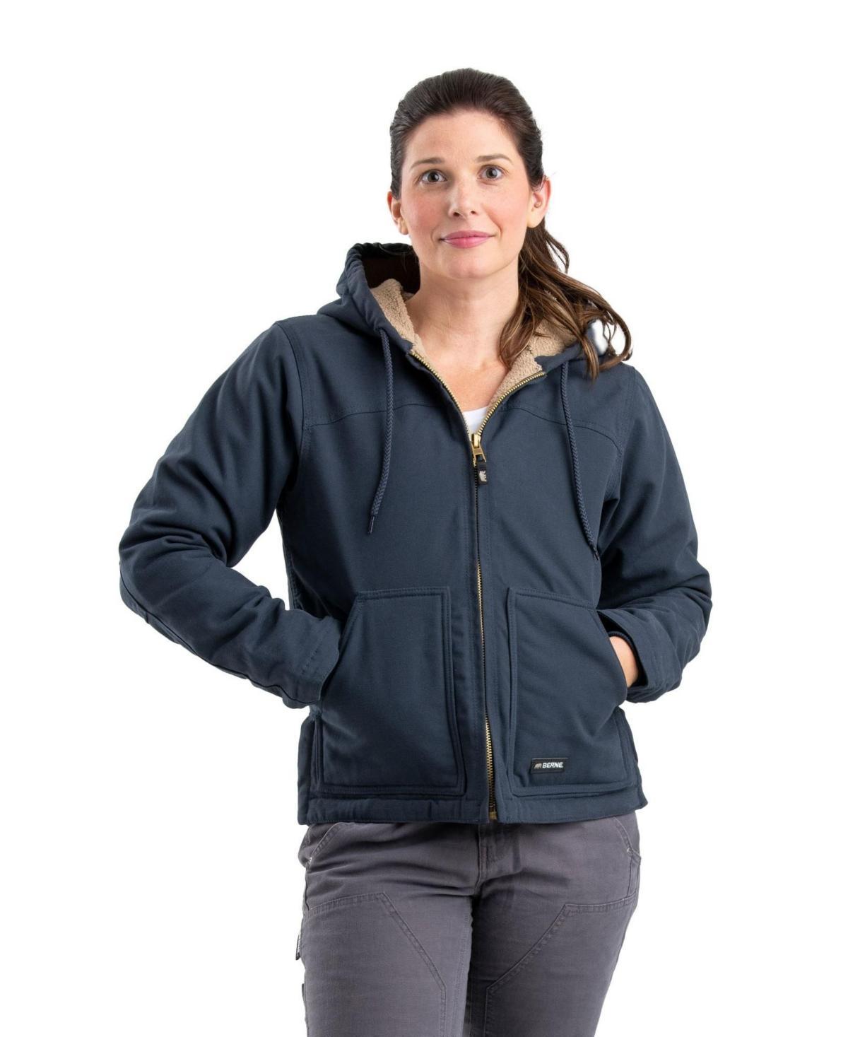 Berne Womens Lined Softstone Duck Hooded Jacket Product Image