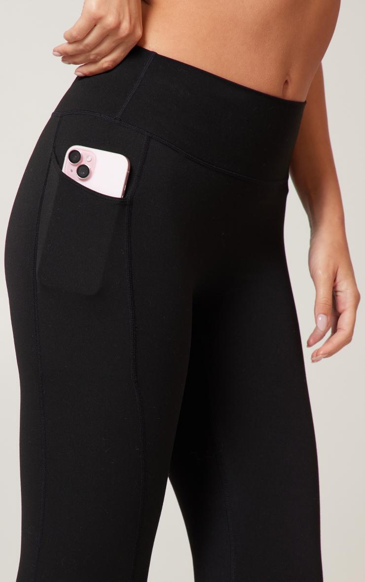 PLT RUN Black Sculpt Pocket Detail Cropped Leggings Product Image