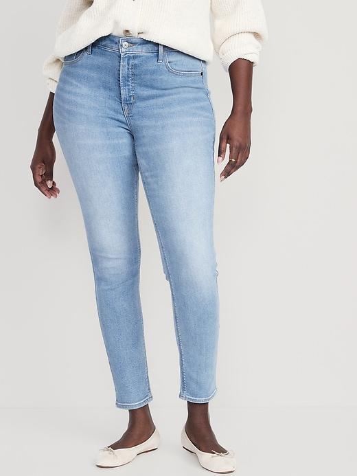 High-Waisted Rockstar Super-Skinny Jeans Product Image