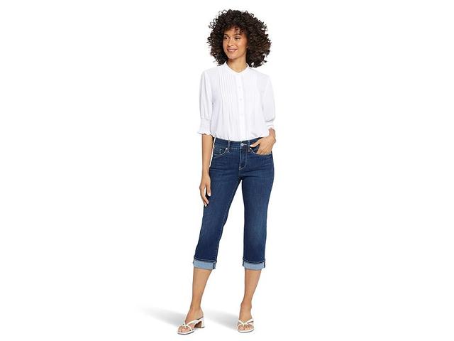 NYDJ Marilyn Slim Straight Mid Rise Capri Stretch Denim Jeans Product Image