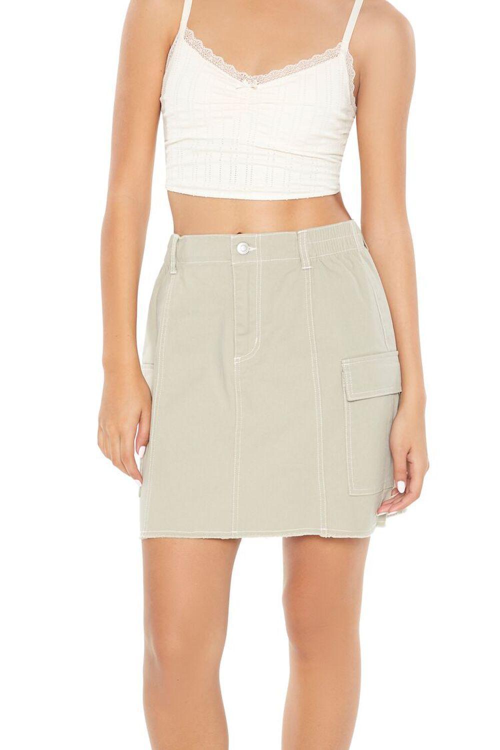 Cargo A-Line Mini Skirt | Forever 21 Product Image