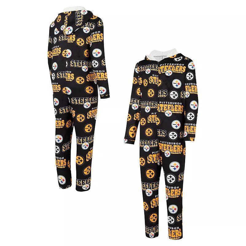 Mens Concepts Sport Pittsburgh Steelers Roadway All Over Microfleece Full-Zip Union Suit Product Image