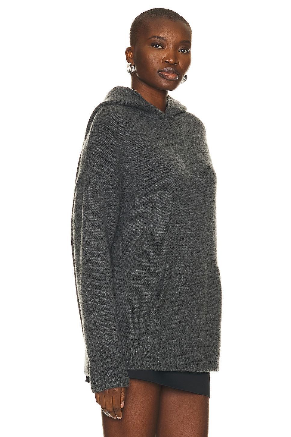 SPRWMN Heavy Cashmere Oversized Hoodie in Flannel - Grey. Size L (also in ). Product Image