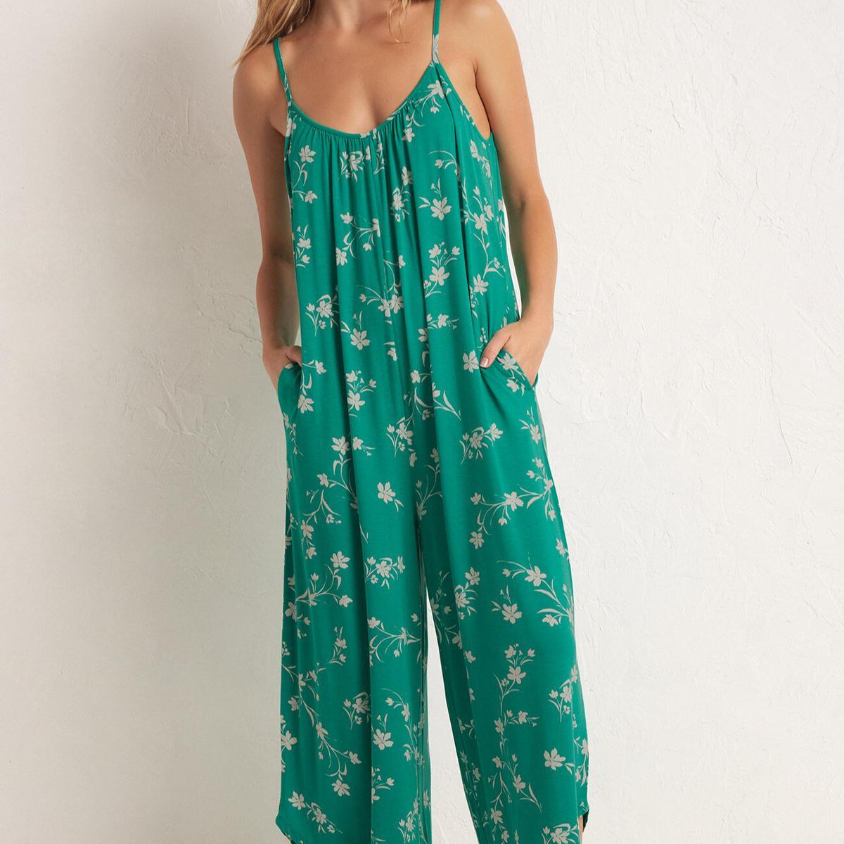 Flared Floral Jumpsuit Product Image