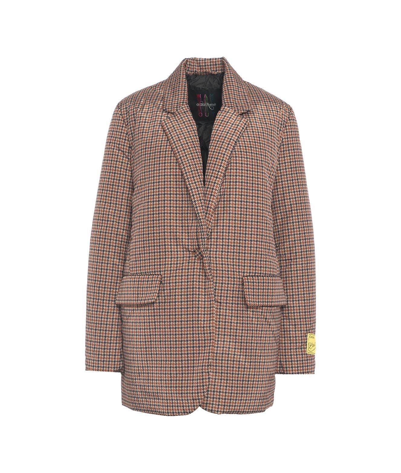 Padded houndstooth blazer Product Image