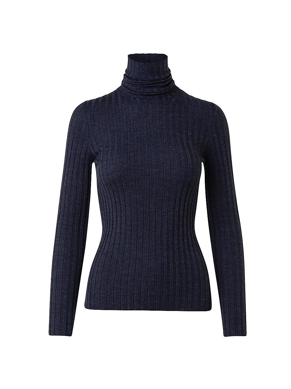 Akris Rib Wool & Silk Turtleneck Sweater Product Image