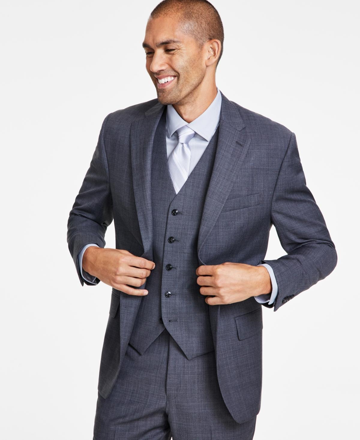 Michael Kors Mens Classic-Fit Wool-Blend Stretch Solid Suit Jacket Product Image