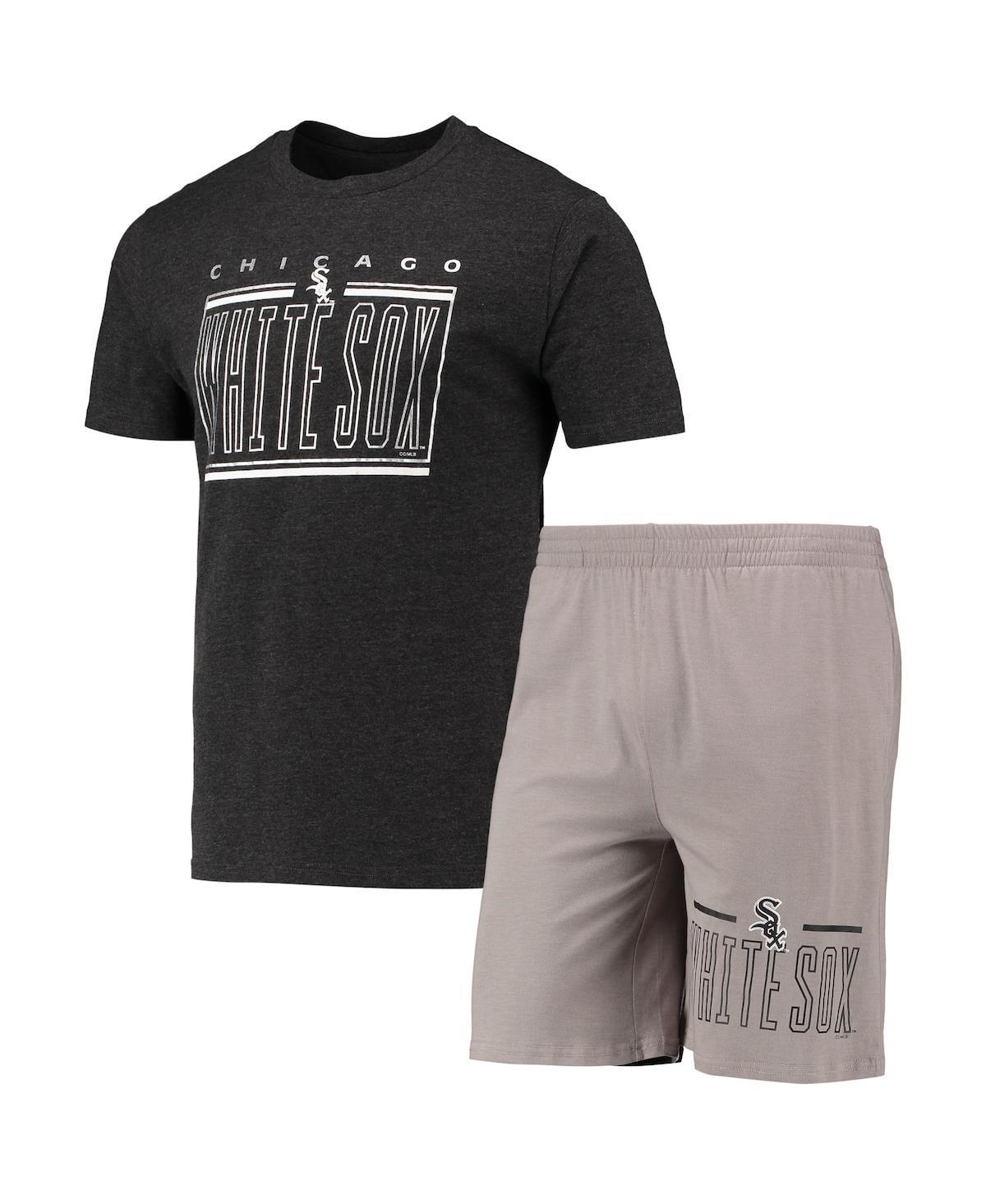 Mens Concepts Sport Gray/Black Chicago White Sox Meter T-Shirt and Shorts Sleep Set Product Image