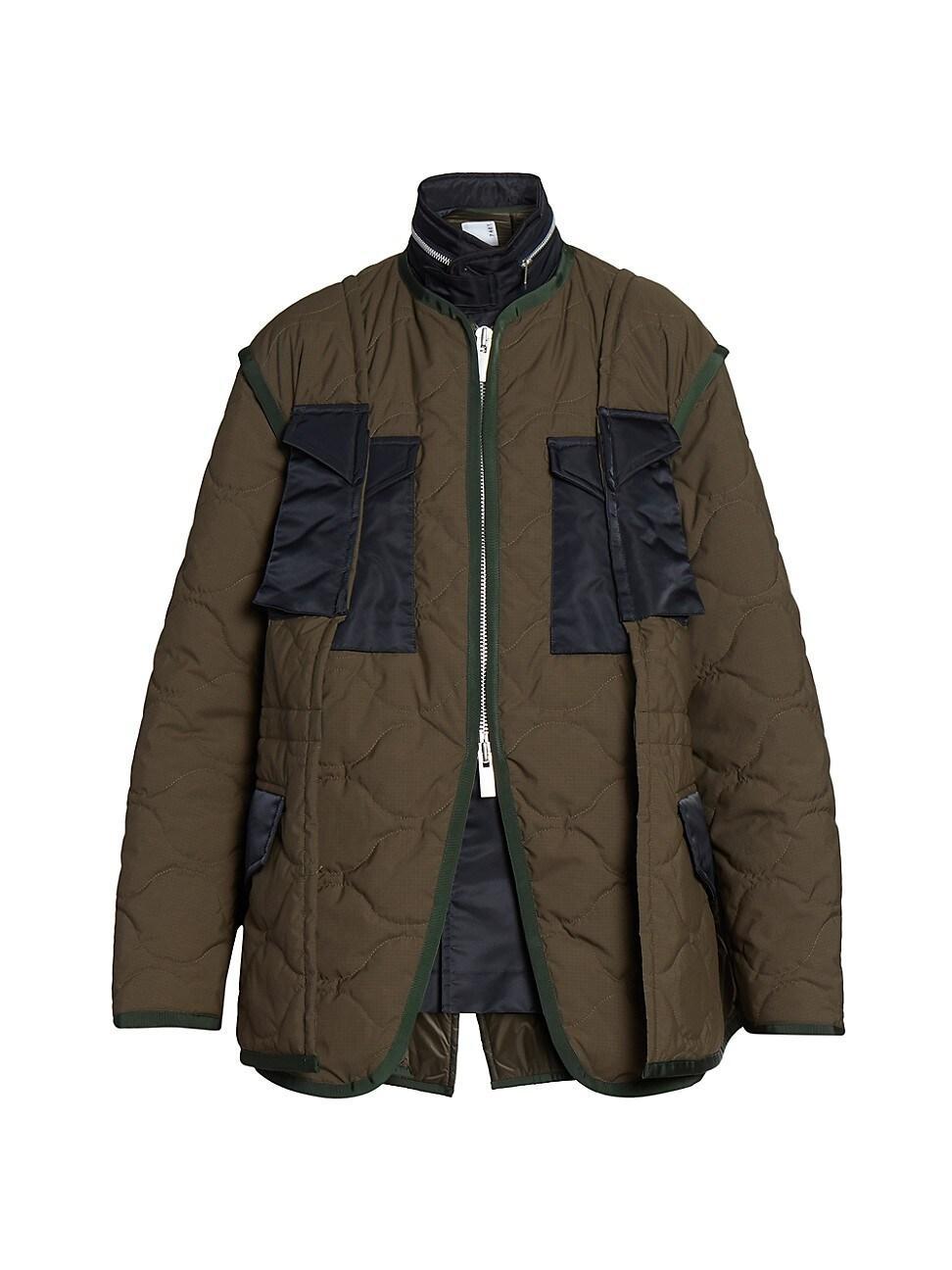 Womens Rip Stop Quilted Nylon Coat Product Image