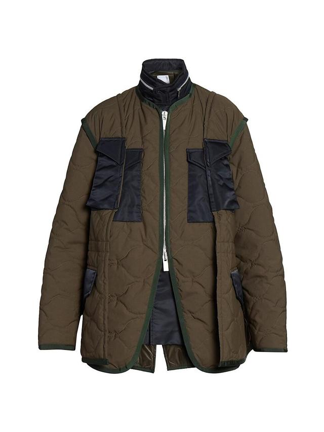 Womens Rip Stop Quilted Nylon Coat Product Image