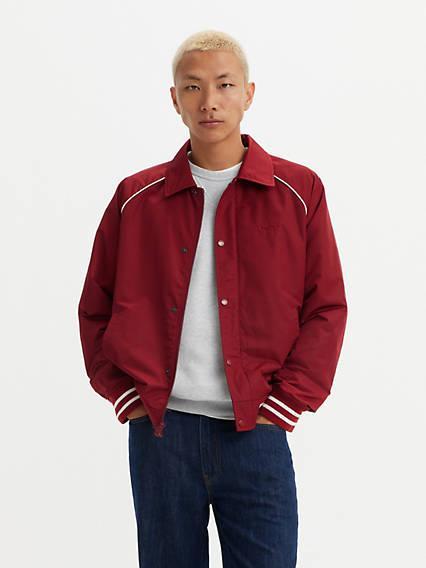 Laydown Collar Raglan Varsity Jacket Product Image