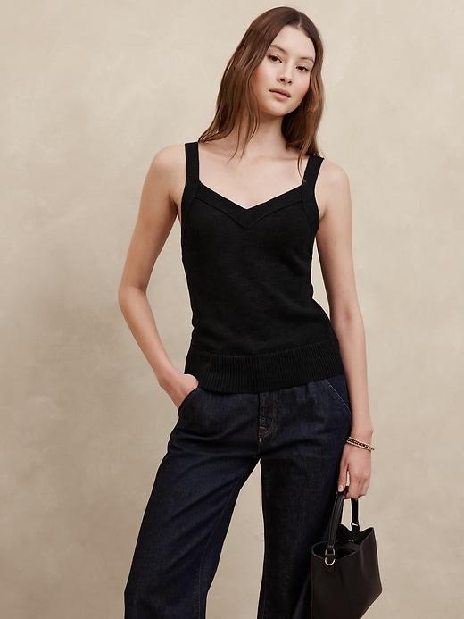 Wide-Trim Sweater Tank Product Image