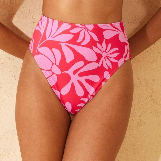 Womens High Waist High Leg Medium Coverage Bikini Bottom - Shade & Shore Product Image